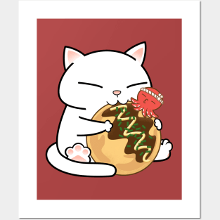 Chubby Cat Takoyaki Posters and Art